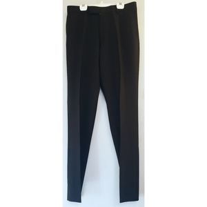 Hugo Boss black flat front dress pants 32×34